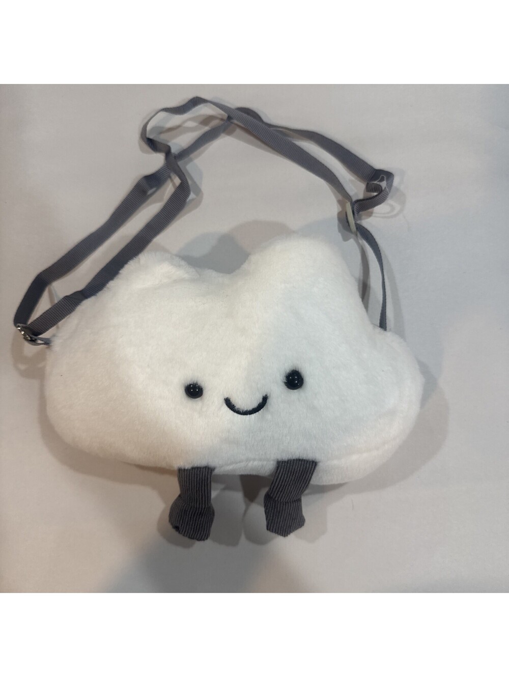 Jellycat Amuseables Plush Fluffy White Cloud Crossbody Shoulder Bag